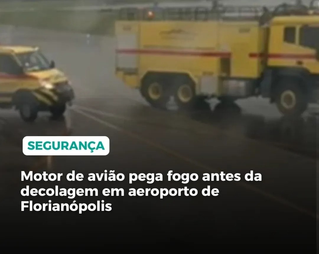 O motor de um avião que sairia de #florianópolis c..